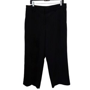Talbots Black Wide Leg Cropped Pants‎ Womens Size 12